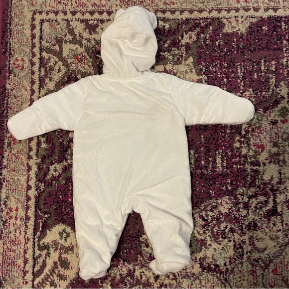 Carter's White and Tan Baby Snowsuit - Picture 3 of 4